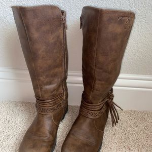 Long Brown boots-Justice Size Kids 3.5